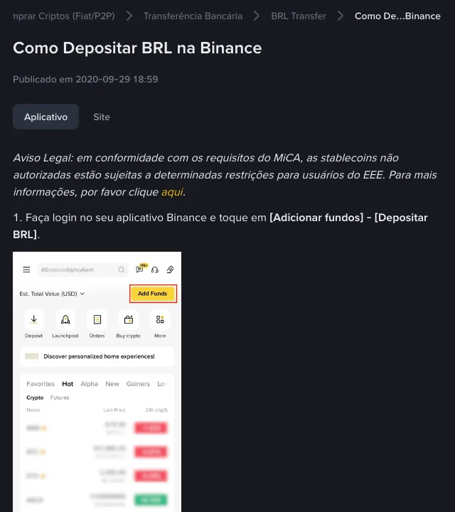 Pix na Binance não caiu: o que conferir